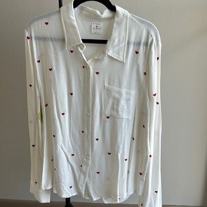 Embroider heart blouse
